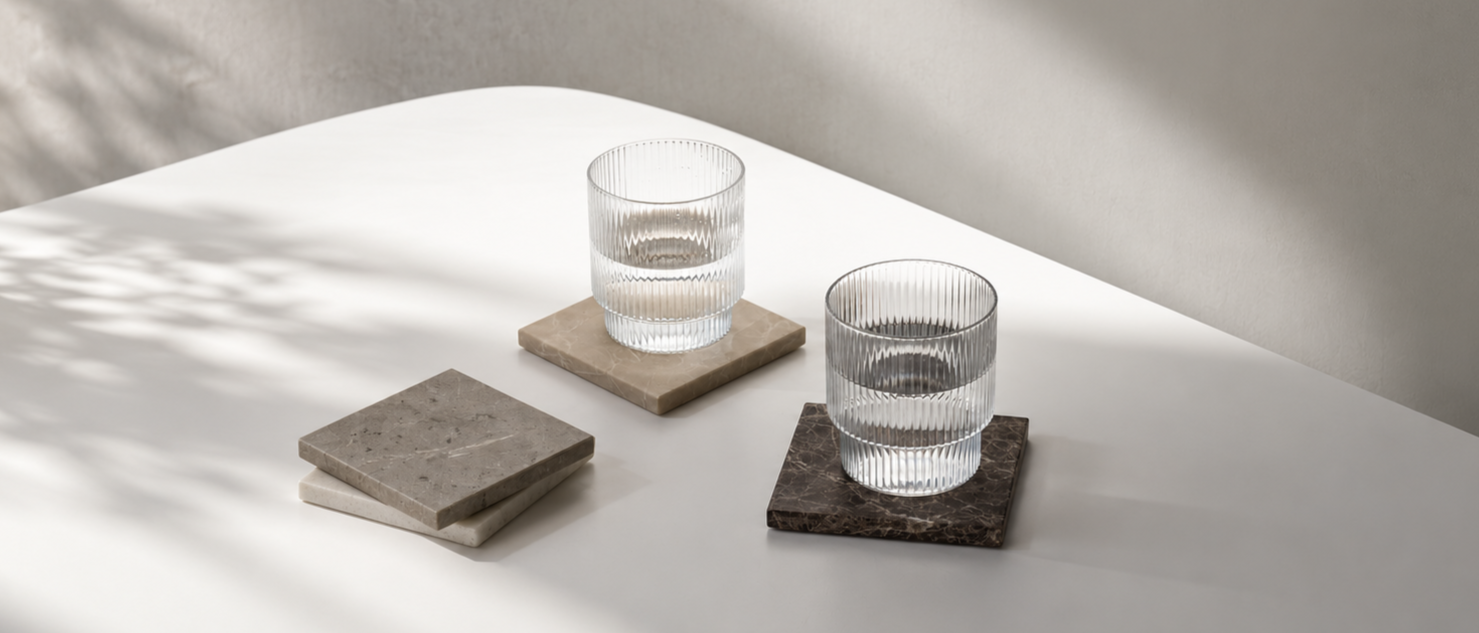 Colorful glassware collection