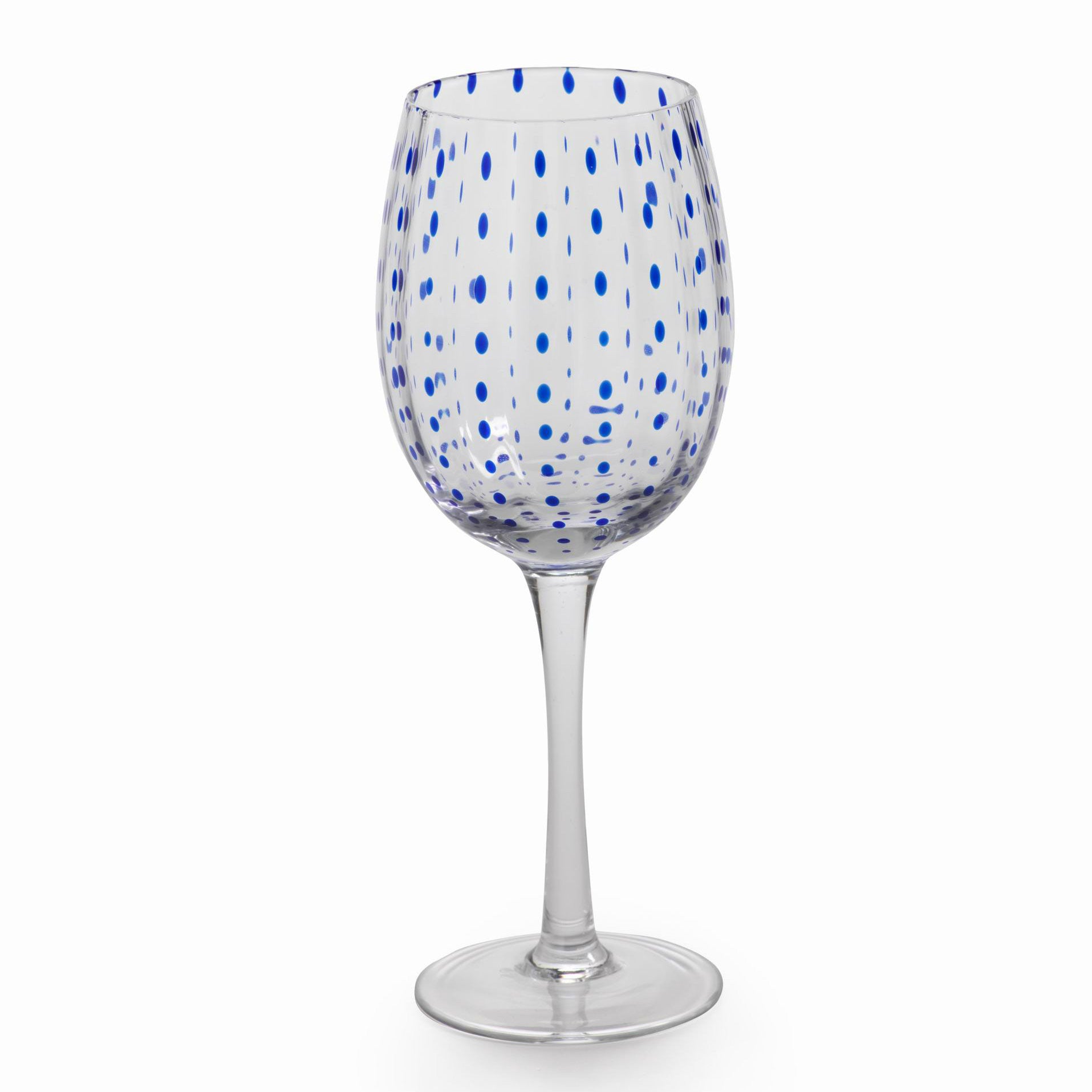 Blue Dot Stemless Drinking Glass Set of 6 - Image 4