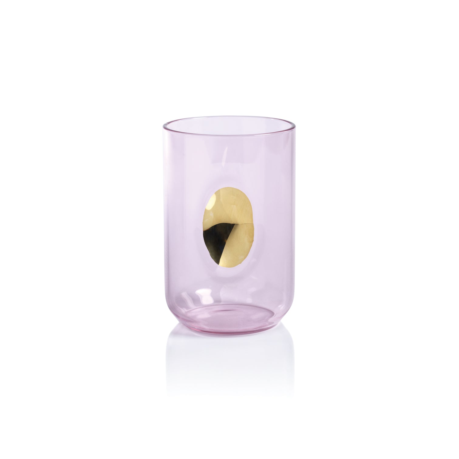 Pink Gold Accent Glass Tumblers Set of 4 - Image 3