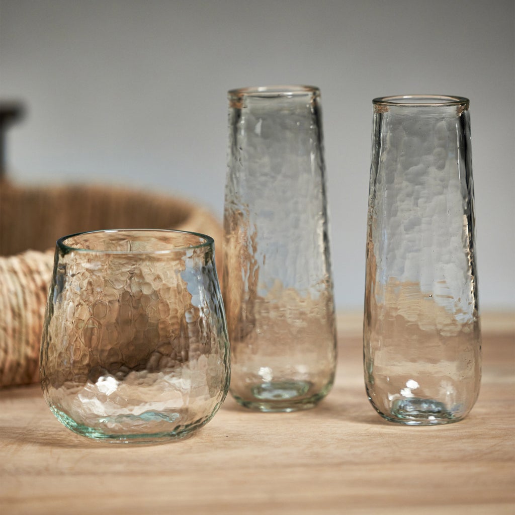 Hammered Stemless Champagne Flute Set of 4